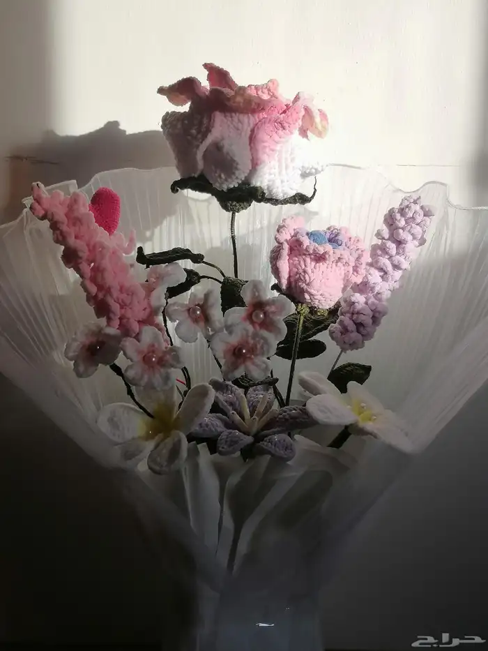 باقات ورد بخيوط القطيفة 2