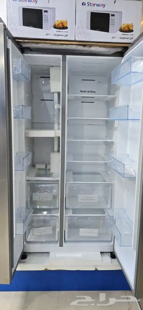 ثلاجة دولابي بابين 22.4 قدم اكبر حجم ثلاجه استيل ثلاجات جديد 1