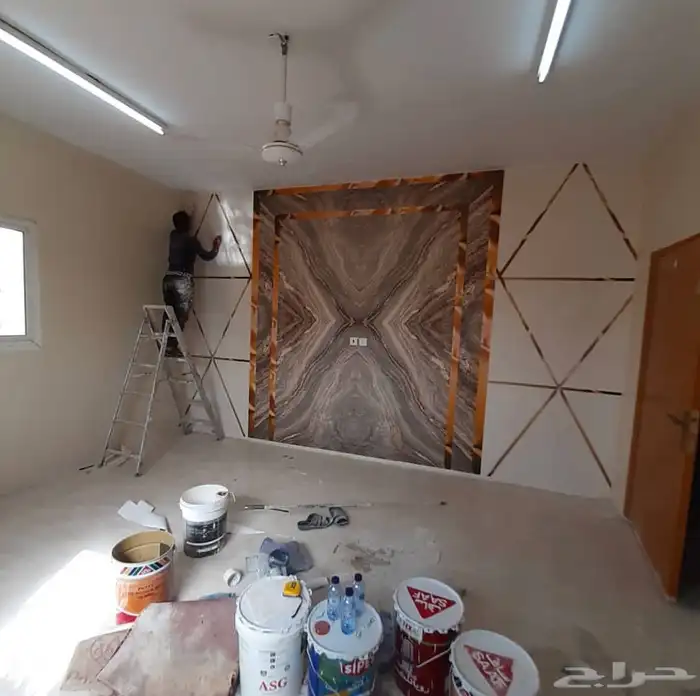 جميع انواع الدهانات وديكور شارع المطاعم بلجرشي 54