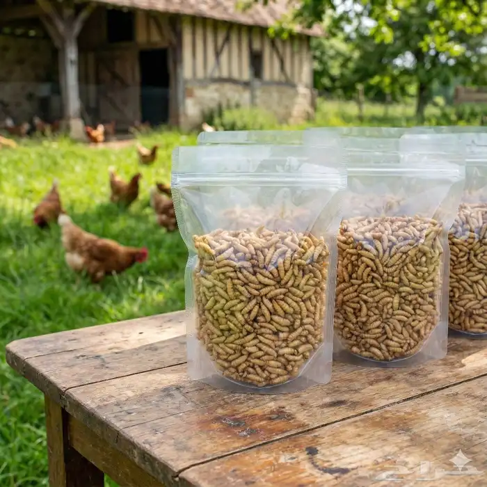 يرقات BSF لتغذية الطيور والاسماك والحيوانات الأليفة 2