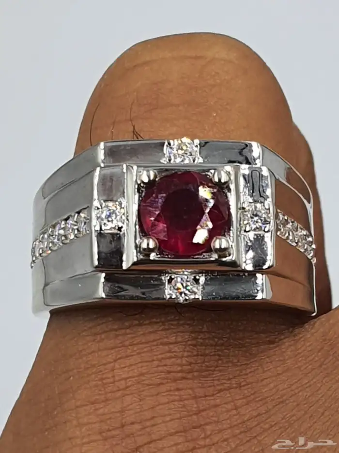 خاتم ياقوت افريقي طبيعي بشهادة 3