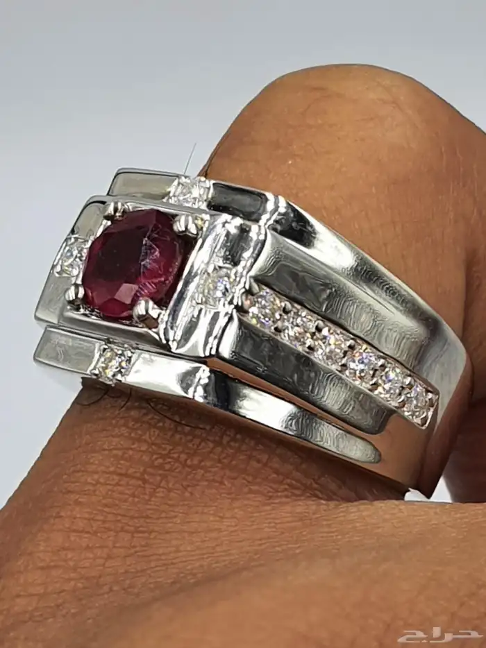 خاتم ياقوت افريقي طبيعي بشهادة 2