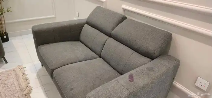 للبيع كنب 3 قطع رصاصي 1