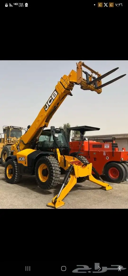 لتأجير جميع المعدات رافعات شوكيه جي سي بي 4