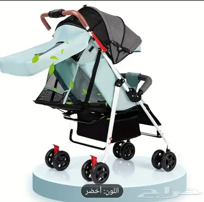 عربة أطفال قابلة للطي محمول متعددة الوظائف بأربعة عجلات 4