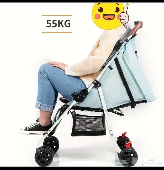 عربة أطفال قابلة للطي محمول متعددة الوظائف بأربعة عجلات 3