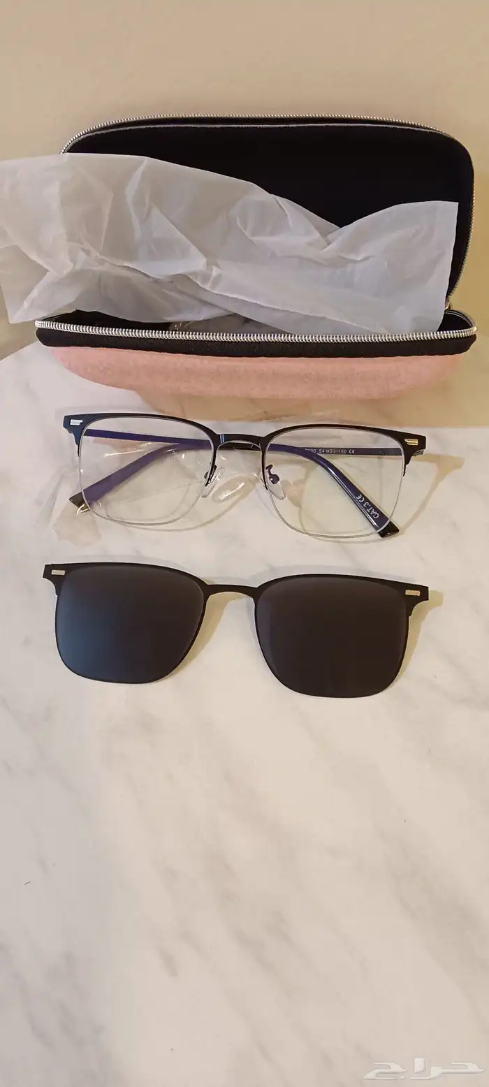 نظارة مع إطار شمسي مغناطيسي 0