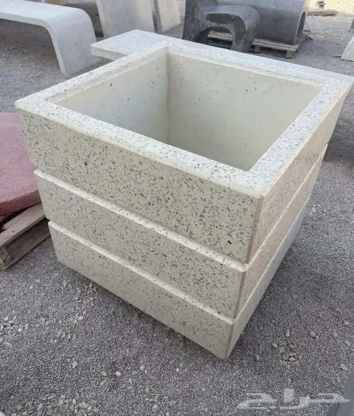 كرسي خرسانية حواض زهور 7