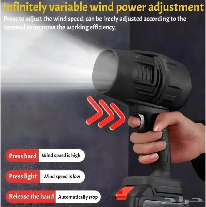 منفاخ هواء لاسلكي محمول وعالي الأداء   القوة في راحة يدك 3