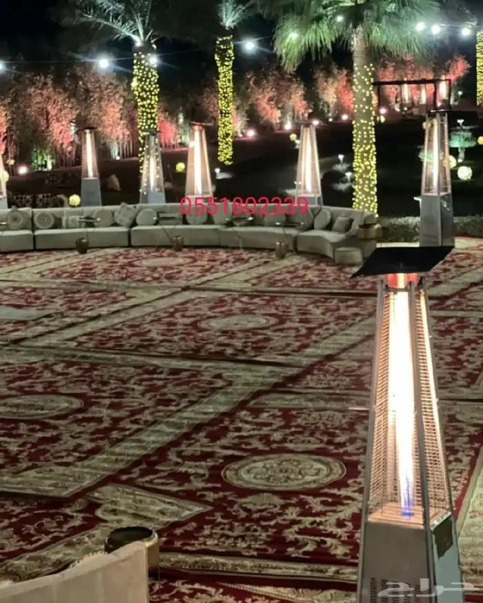 تاجير دفايات تاجير خيام تاجير جلسات الرياض حي الملقا 0