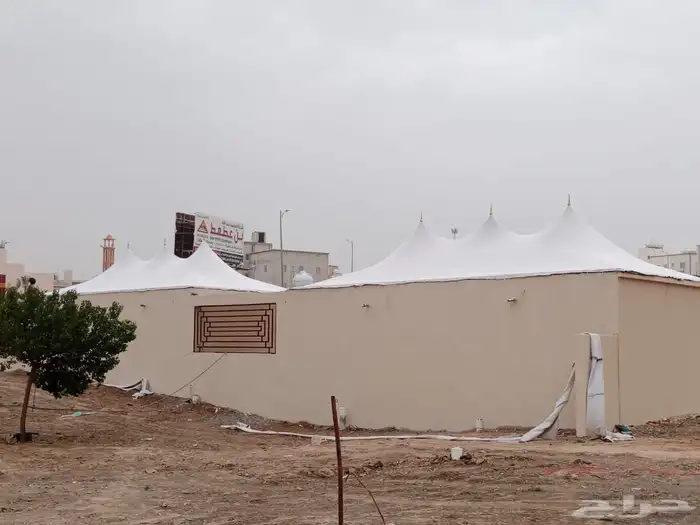 بيوت شعر مشب نار مشب رخام قرميد جمالون تلبيس قماش 5