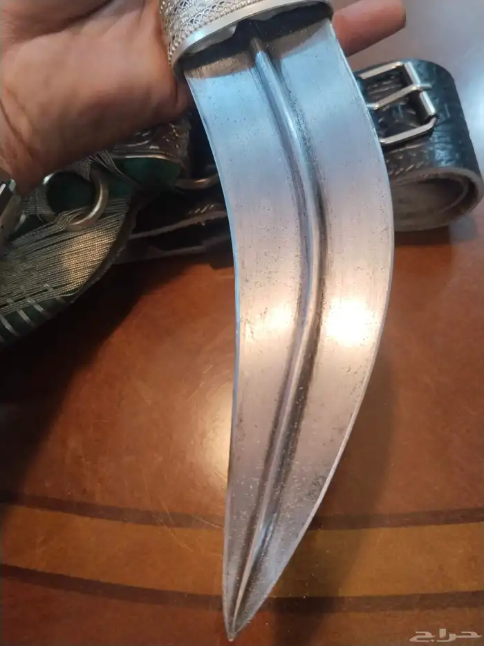 جنبية فاخره صب فضة مقبض حك زراف والسلة سنياو عماني 7