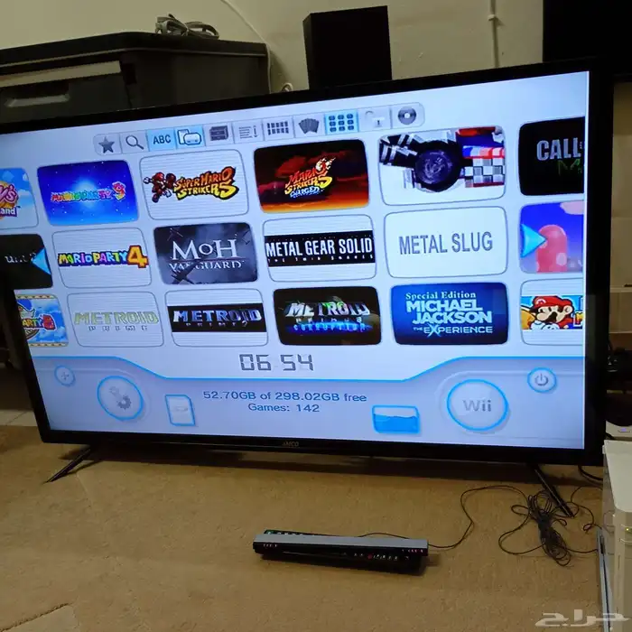 نينتيدو Wii مهكر 143 لعبة و كنترولات يشغل قيم كيوب مع كرتونه 13