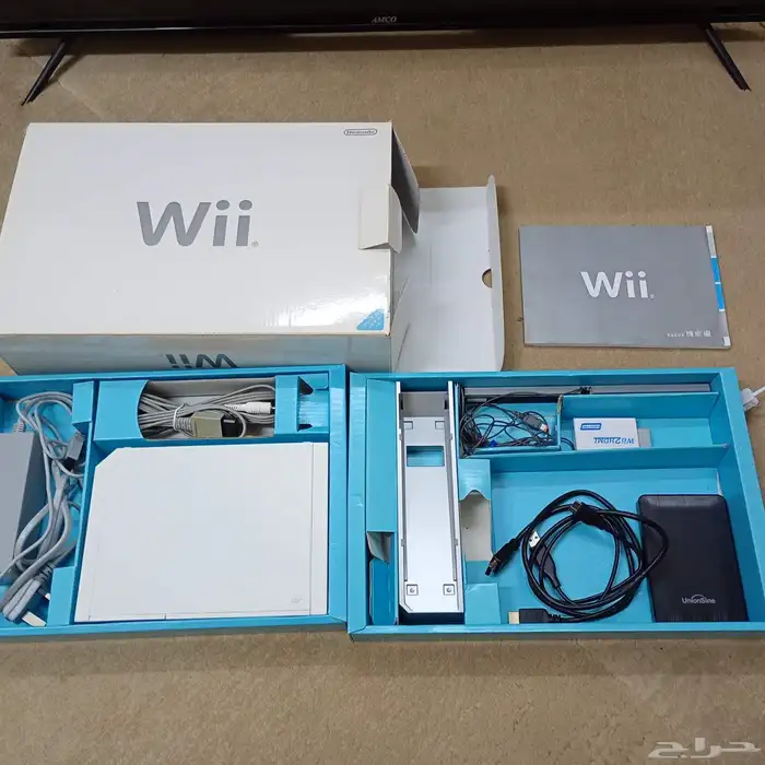 نينتيدو Wii مهكر 143 لعبة و كنترولات يشغل قيم كيوب مع كرتونه 22