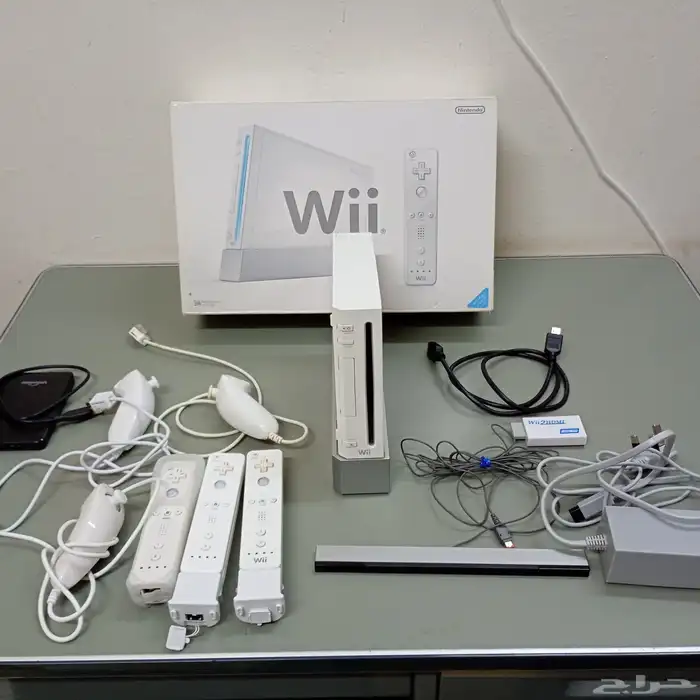 نينتيدو Wii مهكر 143 لعبة و كنترولات يشغل قيم كيوب مع كرتونه 0