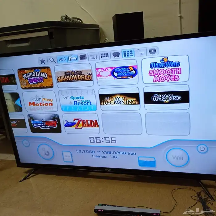 نينتيدو Wii مهكر 143 لعبة و كنترولات يشغل قيم كيوب مع كرتونه 20