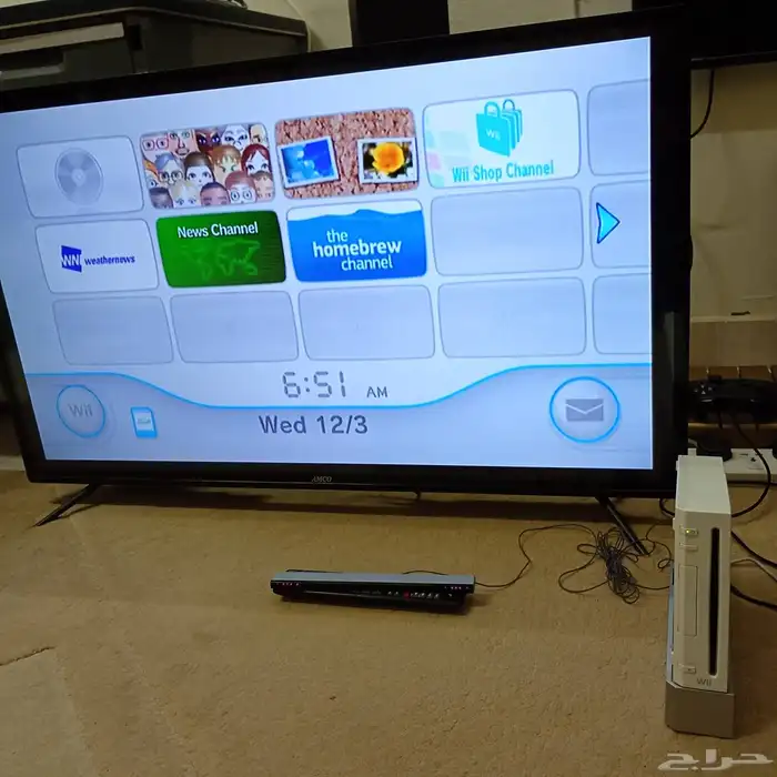 نينتيدو Wii مهكر 143 لعبة و كنترولات يشغل قيم كيوب مع كرتونه 7