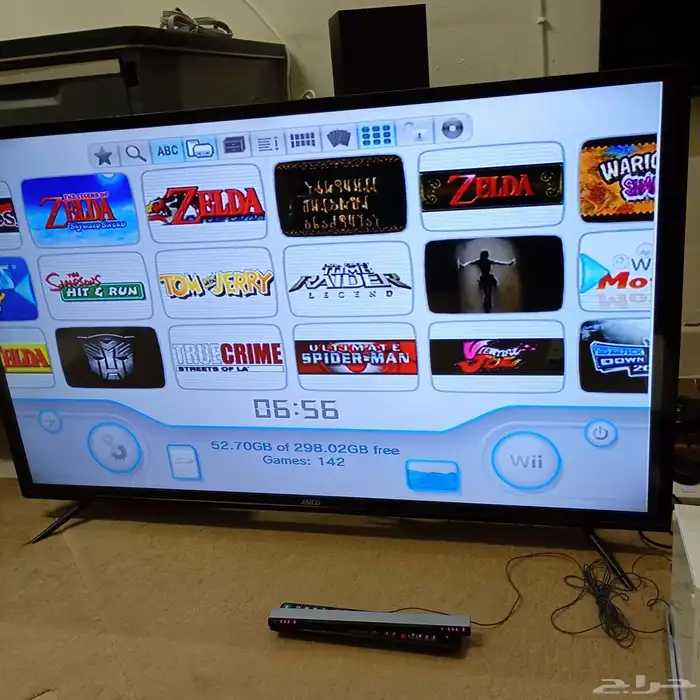 نينتيدو Wii مهكر 143 لعبة و كنترولات يشغل قيم كيوب مع كرتونه 19