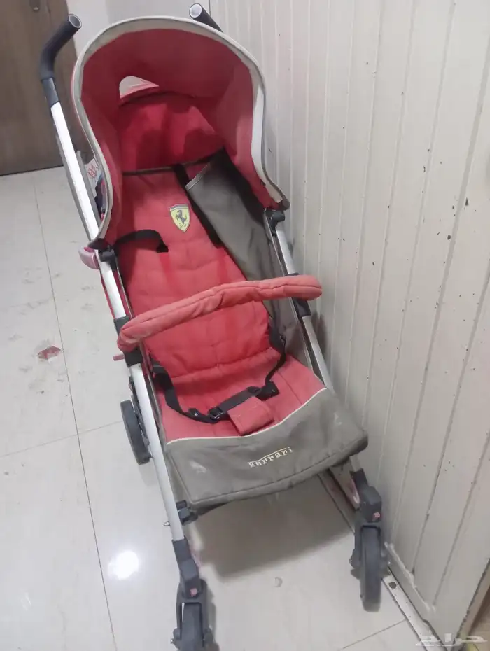 عربة أطفال فيراري احمر 3