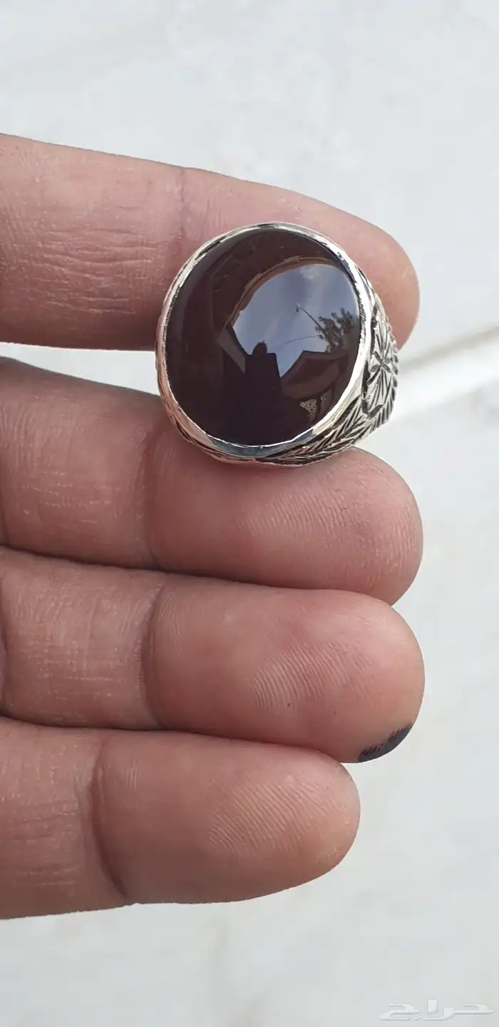 خاتمين عقيق يماني كرزي 7