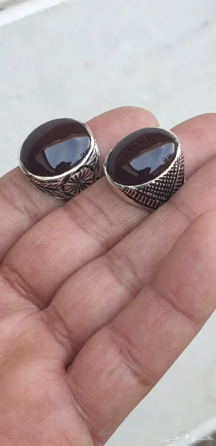 خاتمين عقيق يماني كرزي 2