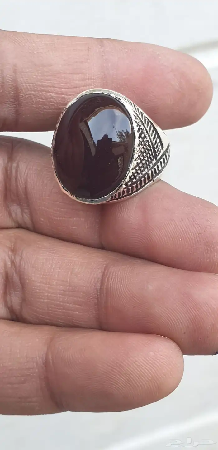 خاتمين عقيق يماني كرزي 5