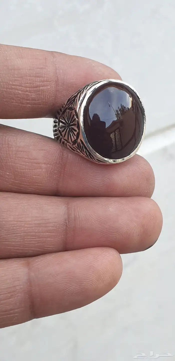 خاتمين عقيق يماني كرزي 8