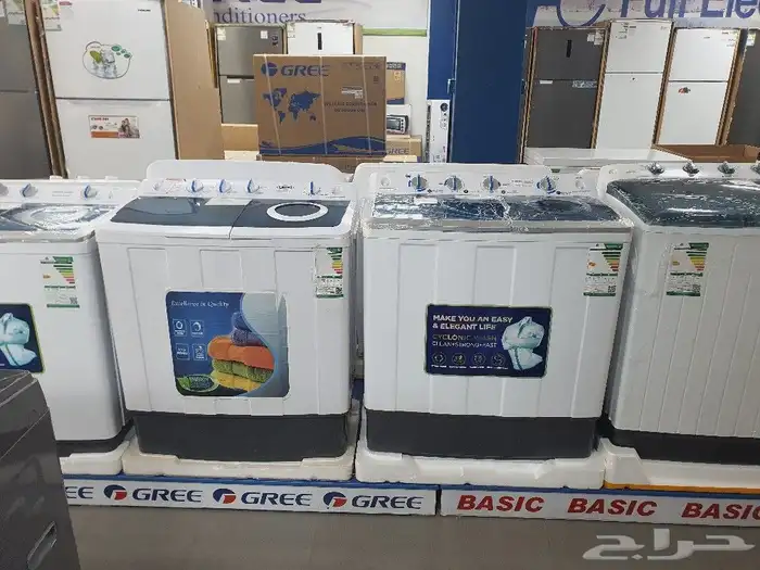 غسالات ملابس حوضين اوتوماتيك باب علوي وامامي كل الأحجام جديد 11