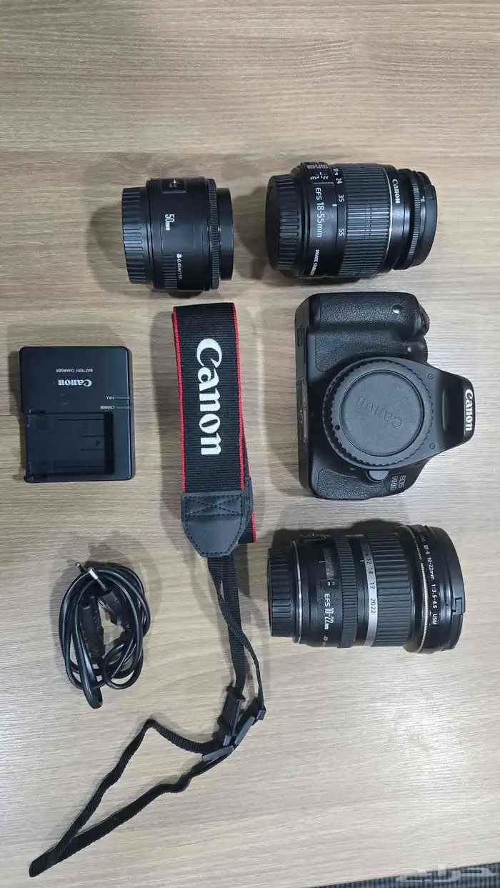 كاميرا كانون Canon 600D مع 3 عدسات (18-55 50mm 10-22) 8