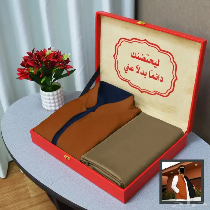 بوكس رجالي سديري جوخ مع قماش 2