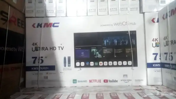 بيع تلفاز TV شاشات سمارت تلفزيون 75 بوصه كيو الدي شاشه توصيل 13