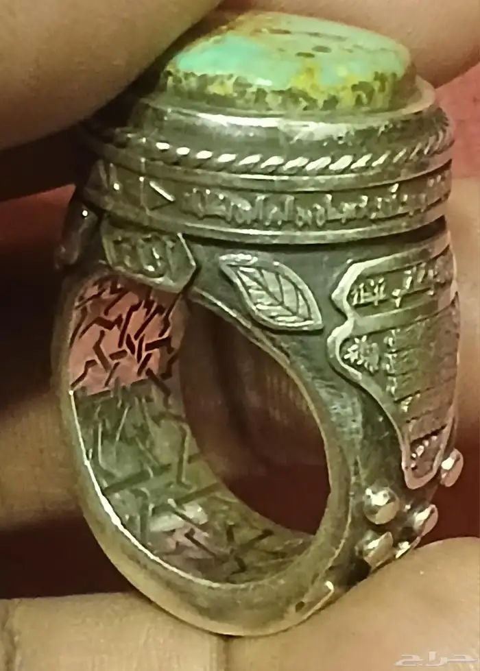 خاتم فضة فيروز شغل خاص 13