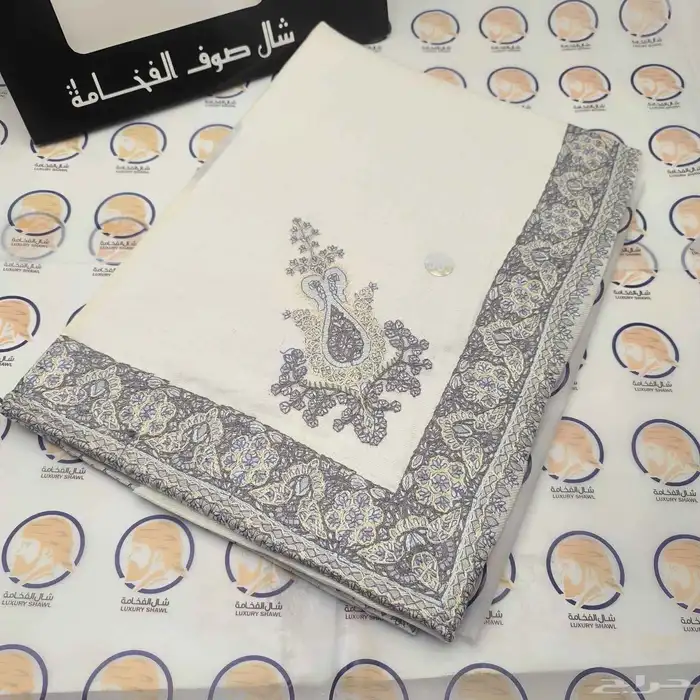 شالات صوف كشميري فاخرة - خيط كشمير - نقشات مميزة (جديد) 12