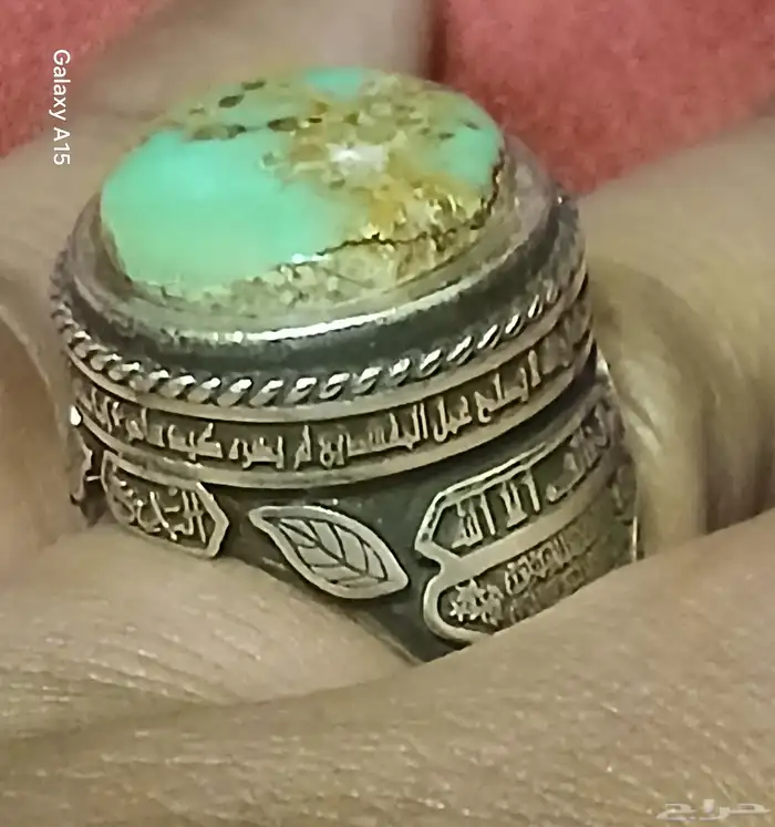 خاتم فضة فيروز شغل خاص 0