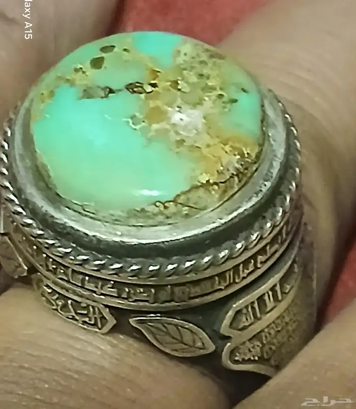 خاتم فضة فيروز شغل خاص 9