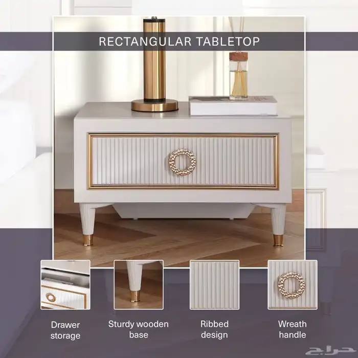 طقم غرفة نوم كلاسيك 8 قطع جديد بان هوم 8