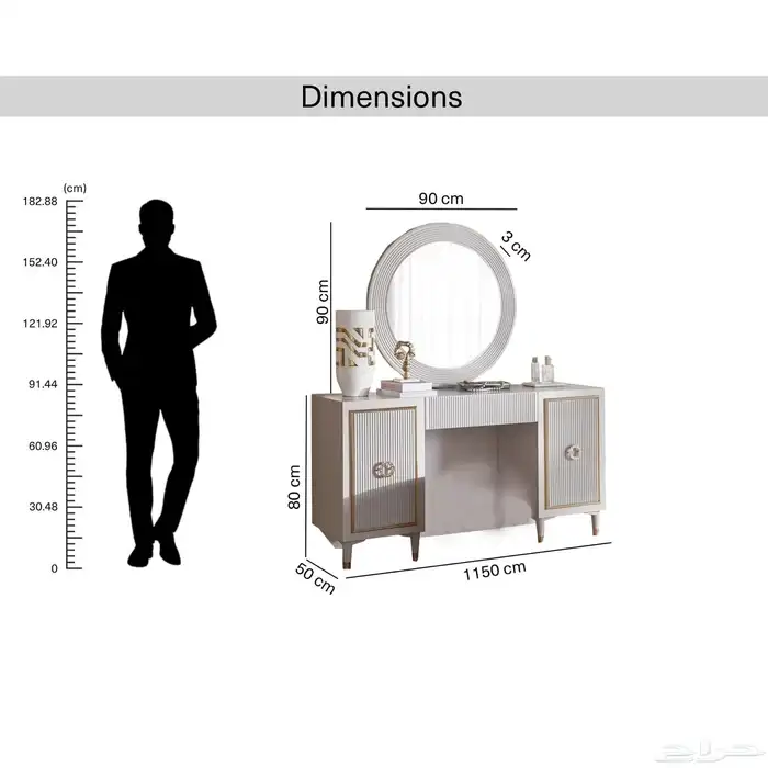 طقم غرفة نوم كلاسيك 8 قطع جديد بان هوم 4