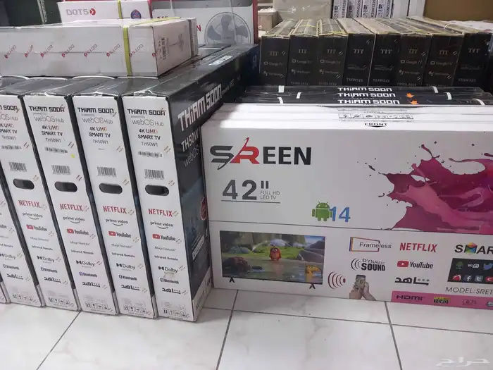 شاشات تلفزيون سمارت 4kذكية شاشة تلفزيون بالتوصيل الفوري 21