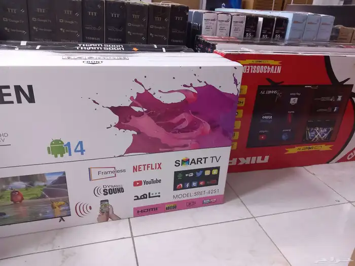 شاشات تلفزيون سمارت 4kذكية شاشة تلفزيون بالتوصيل الفوري 19