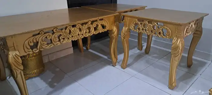 3 طاولات خشب بي 150 ريال 0