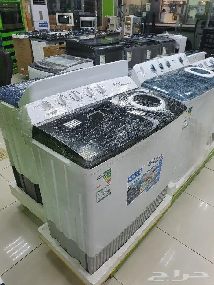غسالات ملابس حوضين اوتوماتيك باب علوي وامامي كل الأحجام جديد 13