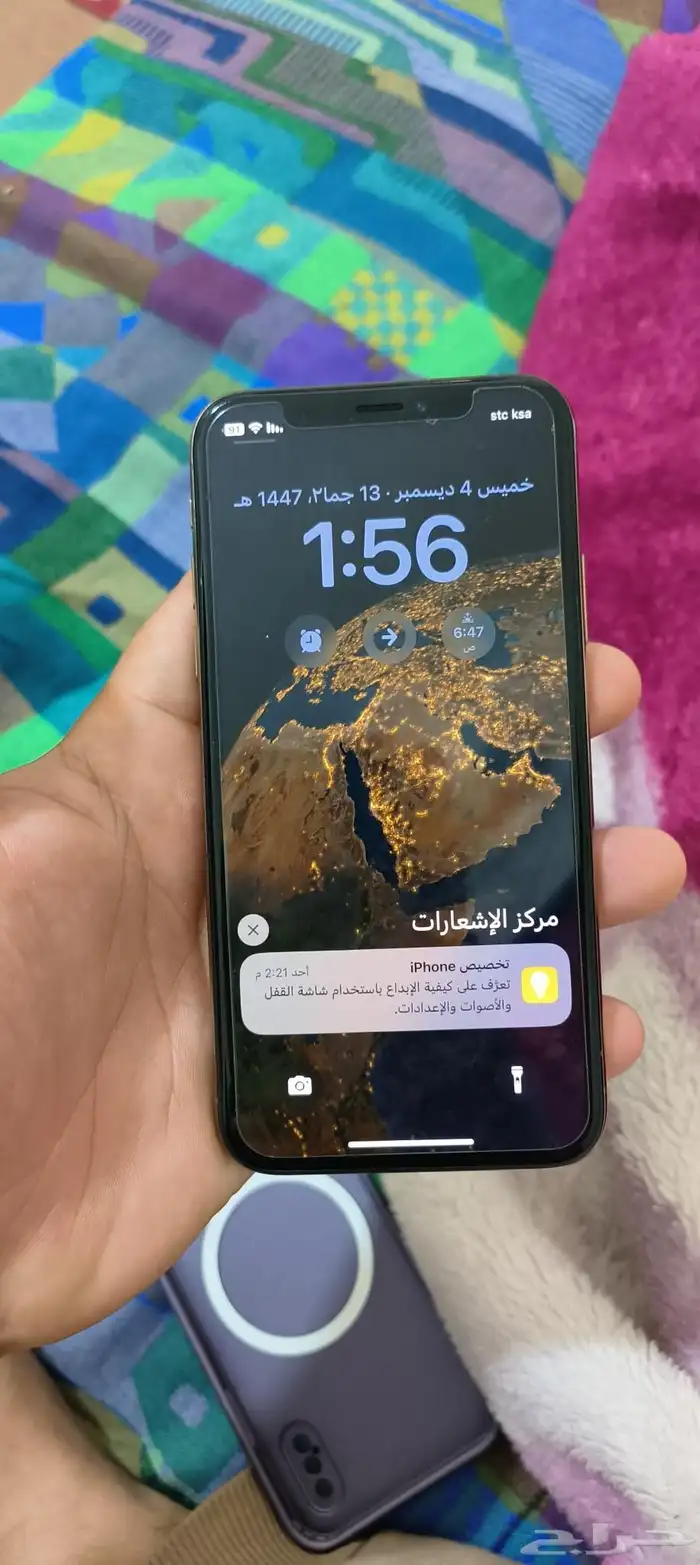 ايفون اكس اس بطاريه 100ف الميه مش مغير اي شي 1