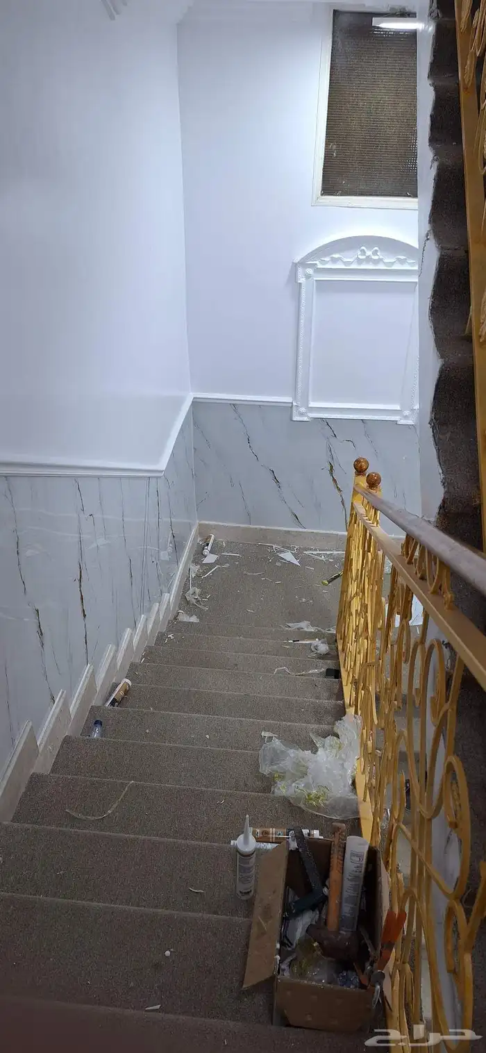 اعمال بديل الرخام للدرج مع إطارات الفوم 1