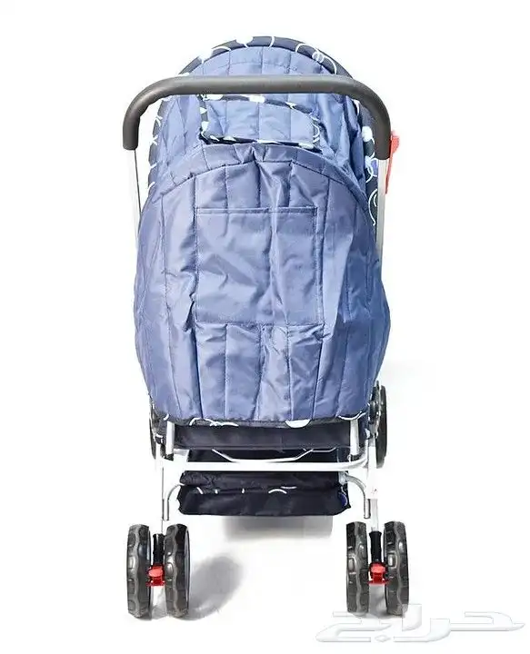 عربة أطفال توأم اللون أزرق بحري 3