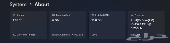 طقم كمبيوتر كامل للألعاب   i5-4570 GTX 1060   جاهز للاستخدام 20