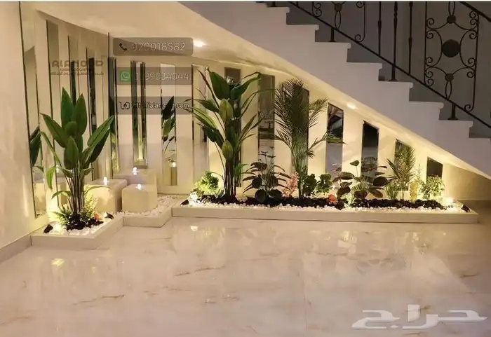 تنسيق حدائق وشلالات ونوافير وعشب جداري ومظلات جوال 053605515 6