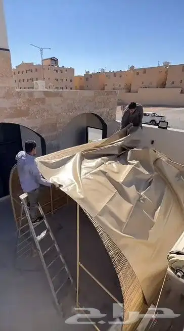 مظلات سواتر خيزران الباكستاني والقش الافريقي 1