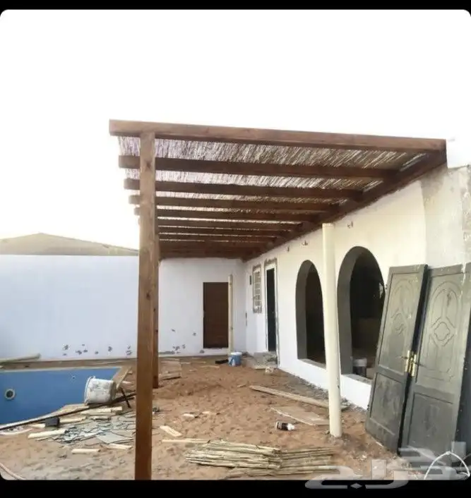 مظلات سواتر خيزران الباكستاني والقش الافريقي 5