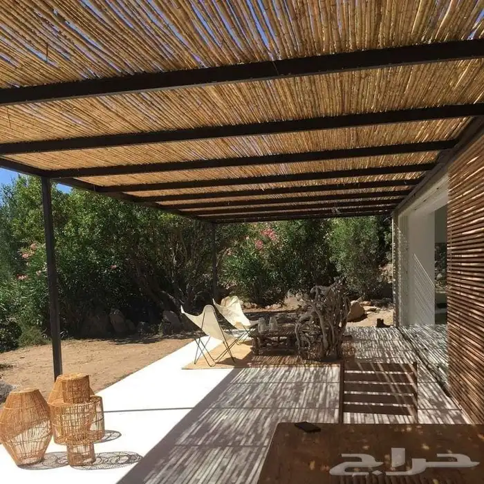 مظلات سواتر خيزران الباكستاني والقش الافريقي 2