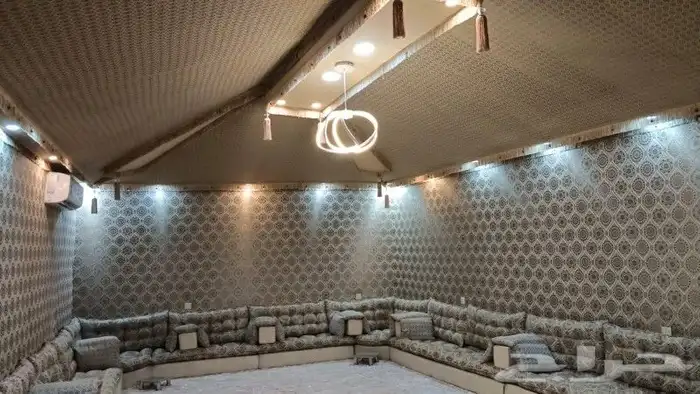 بيوت شمر تلبيس قماش مشب نار قرمير جمالون 9